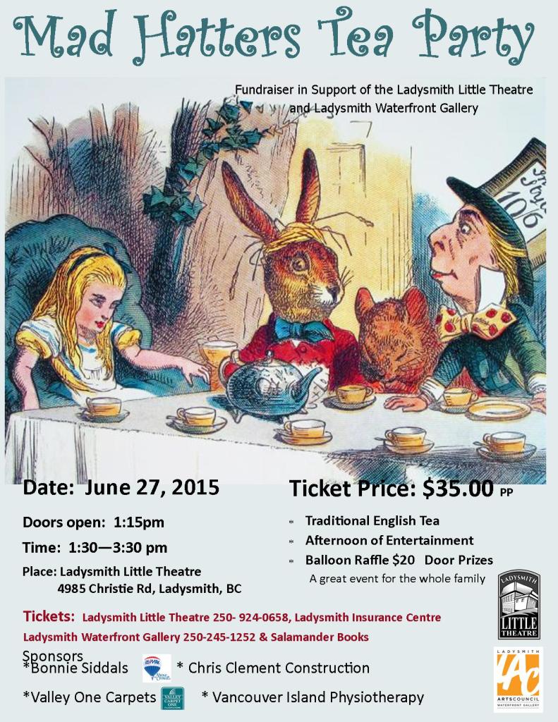 poster Mad hatters tea party 2015